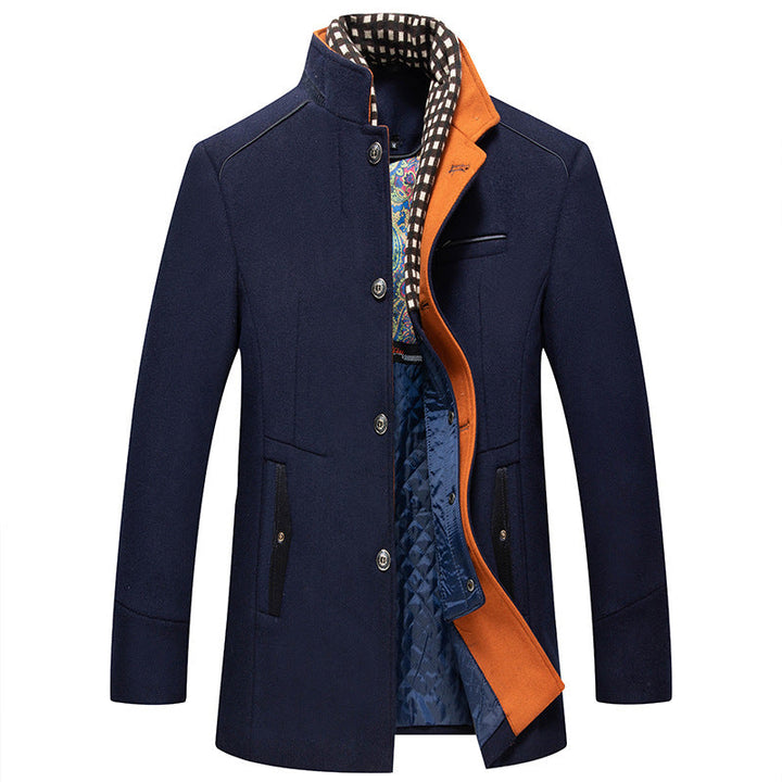 Alexander - Wool windbreaker jacket with removable collar