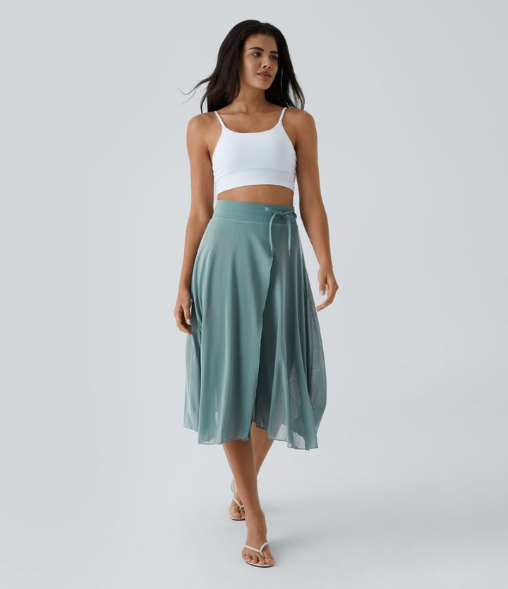 Patricia - 2-in-1 high waist tulle midi skirt