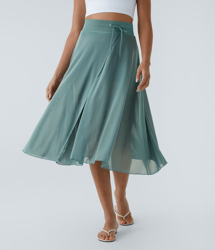 Patricia - 2-in-1 high waist tulle midi skirt