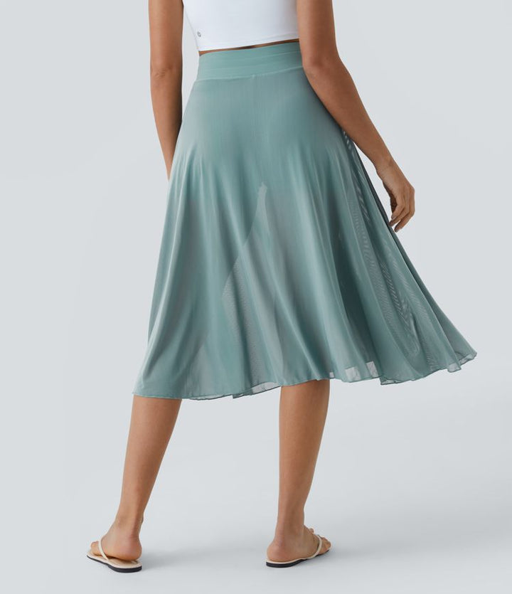 Patricia - 2-in-1 high waist tulle midi skirt