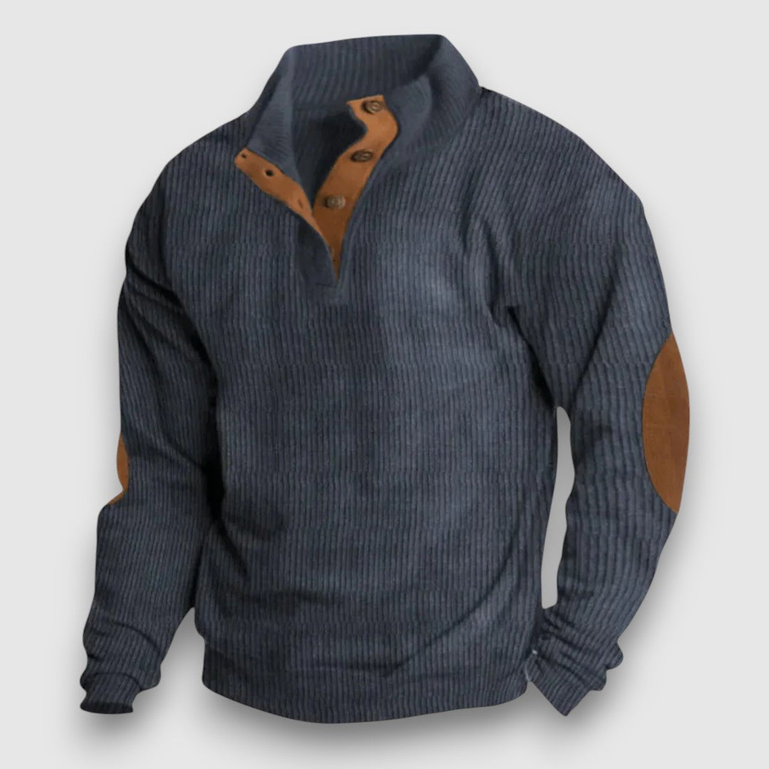 Hudson - Ribbed Sweater with Buttons