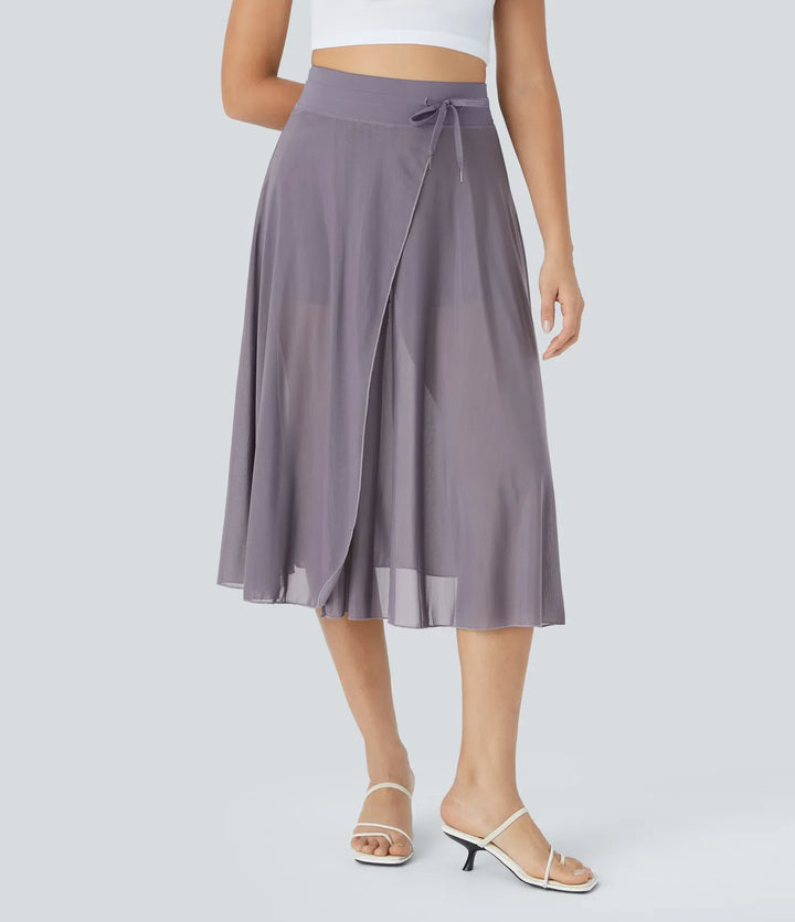 Patricia - 2-in-1 high waist tulle midi skirt