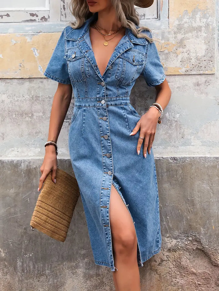 Isla - Elegant Denim Dress