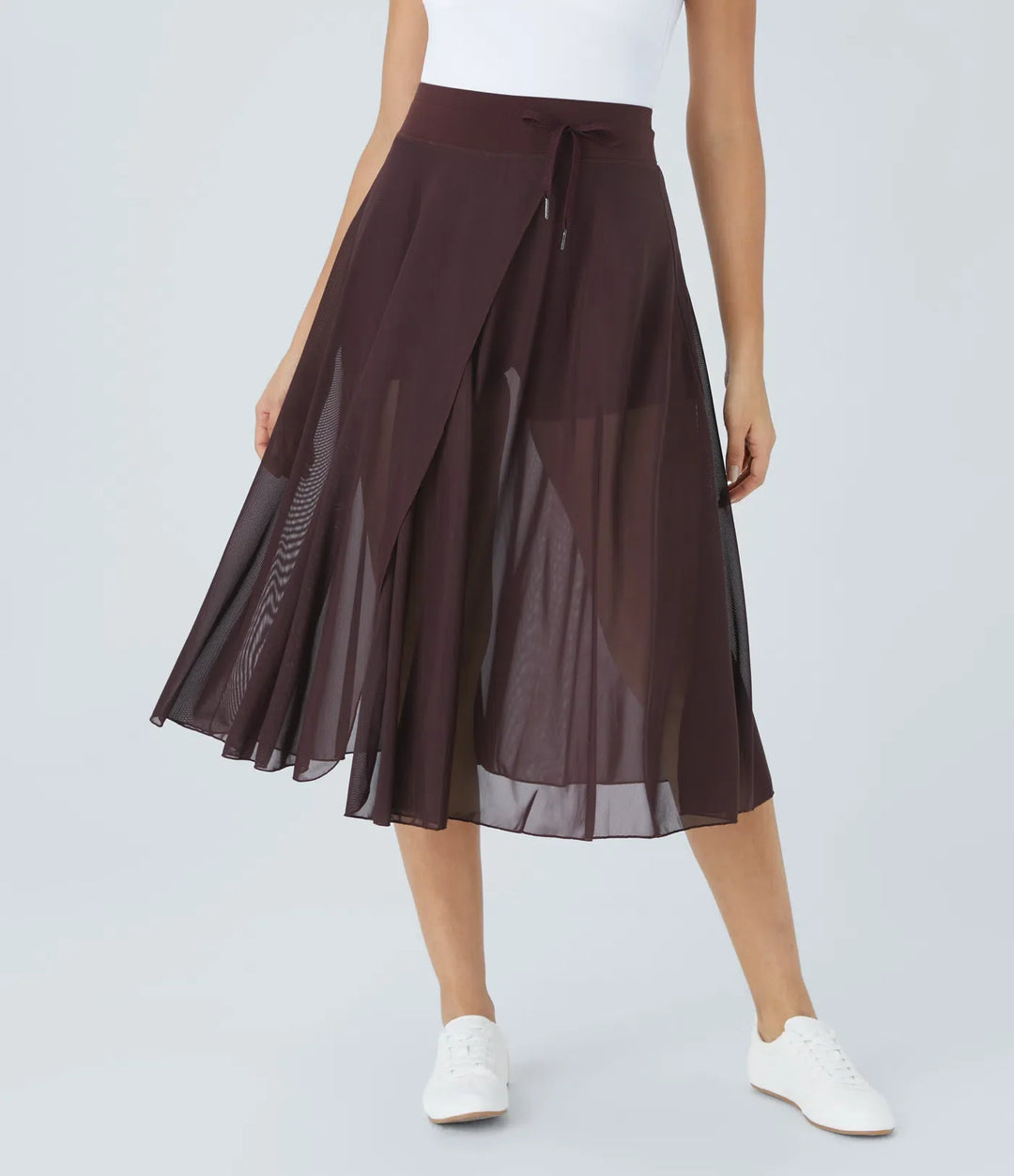 Patricia - 2-in-1 high waist tulle midi skirt