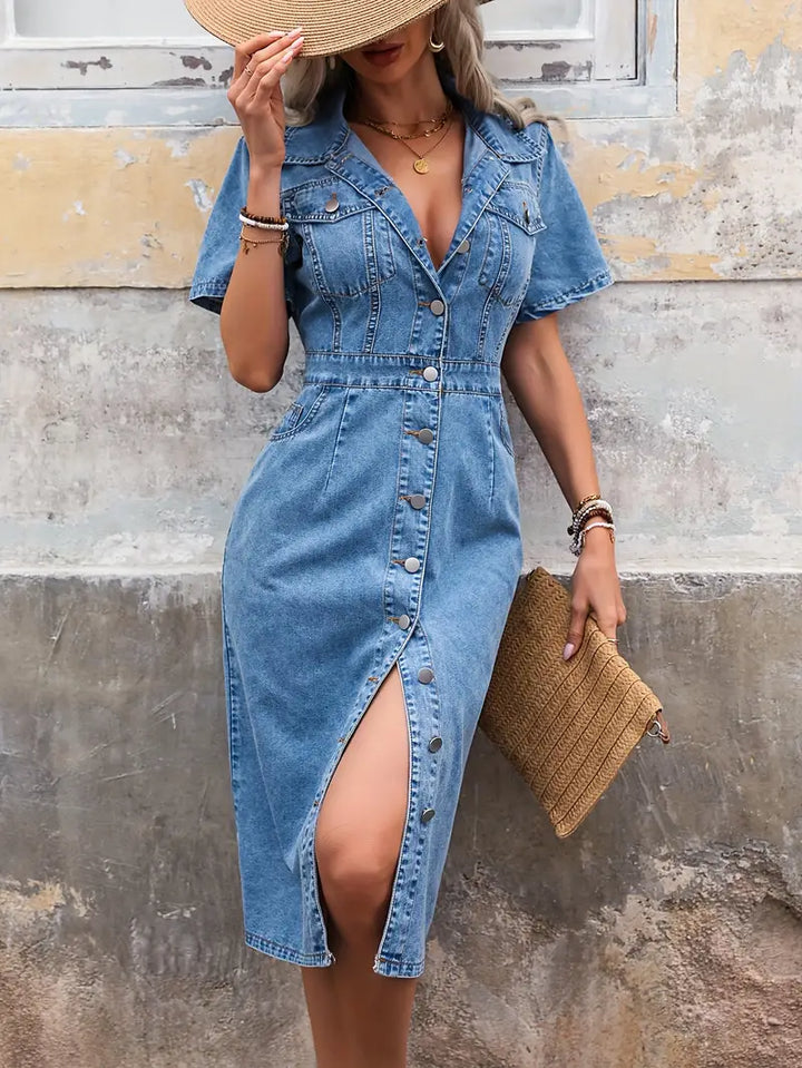 Isla - Elegant Denim Dress