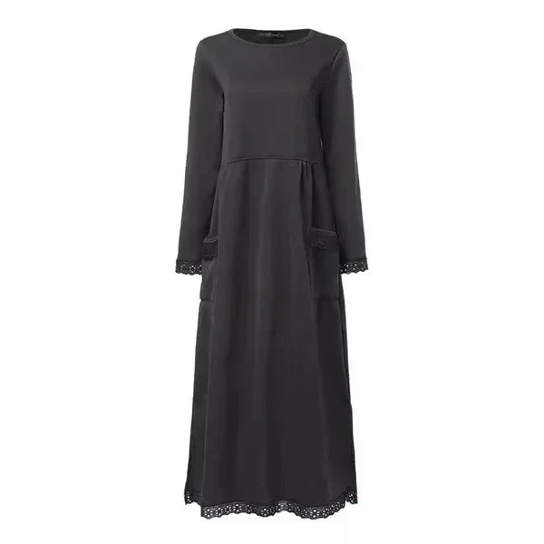 Victoria - wool and cotton maxi dress