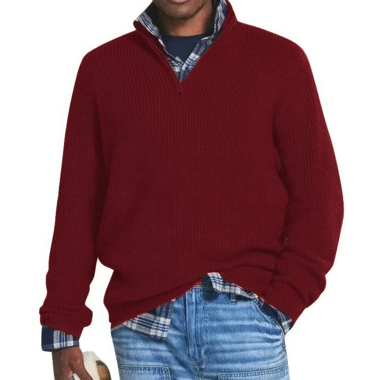 Christopher - Knitted Sweater With Zipper For Men