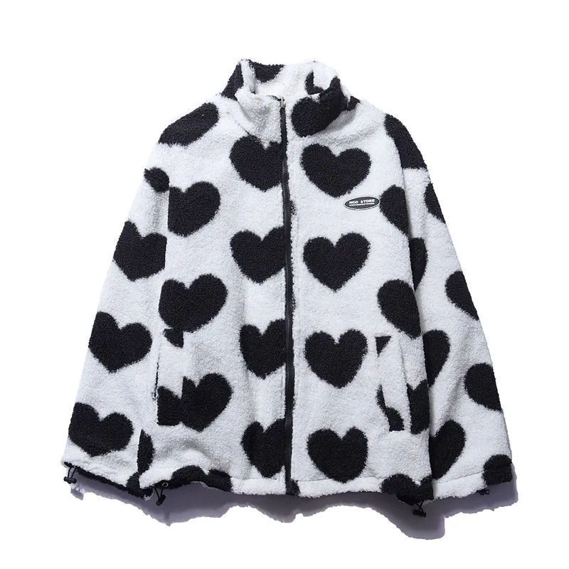 Lucy - Cozy Double-Sided Heart Design Women's Coat