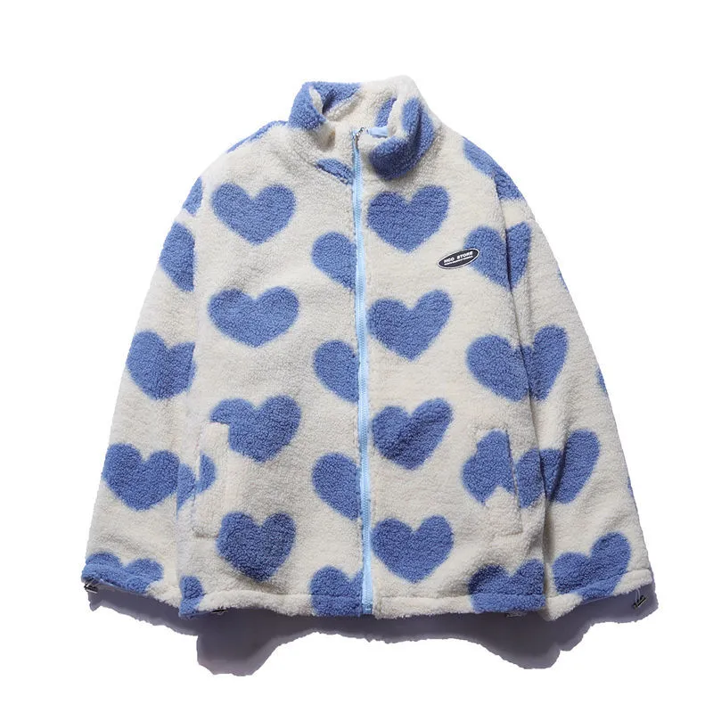 Lucy - Cozy Double-Sided Heart Design Women's Coat