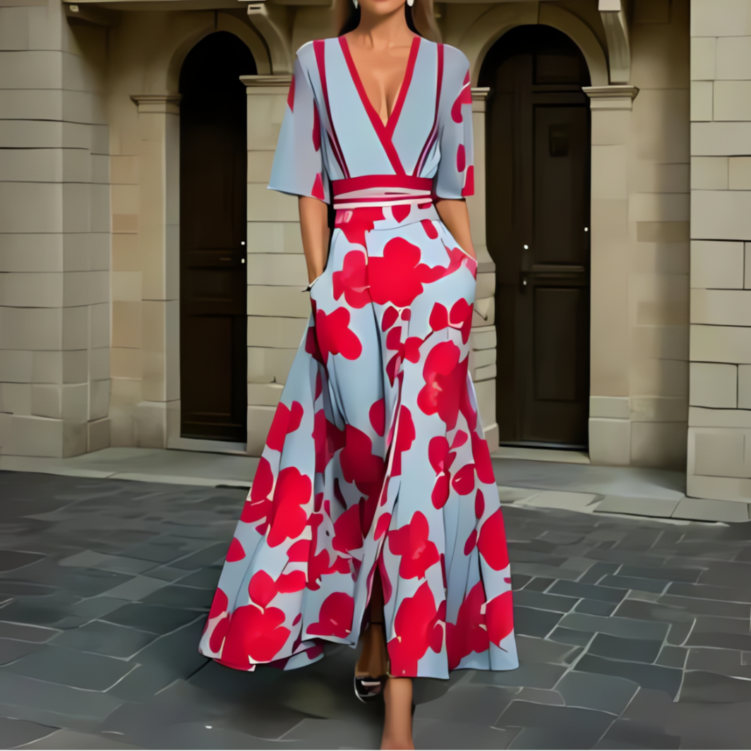 Quentin - Elegant Floral Wrap Dress