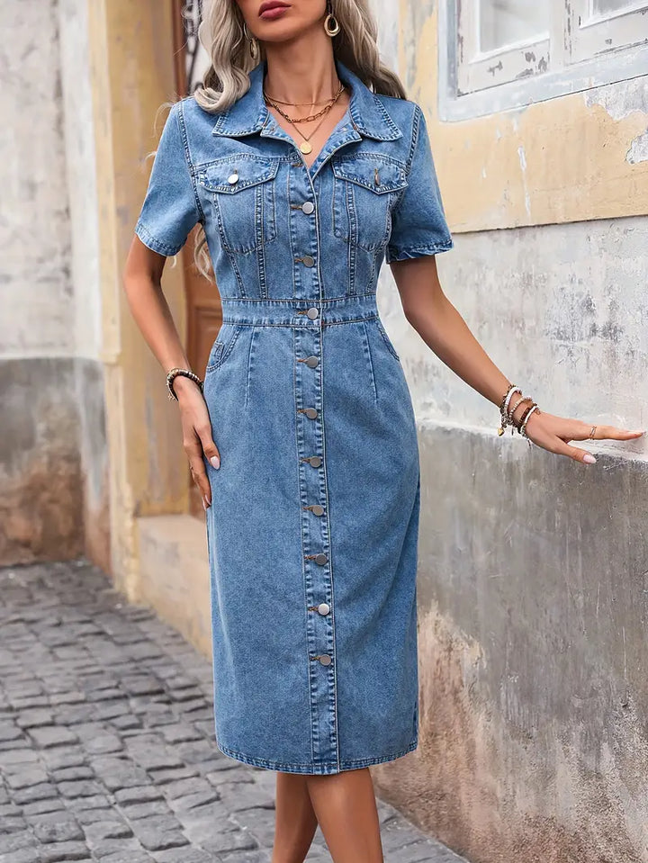 Isla - Elegant Denim Dress