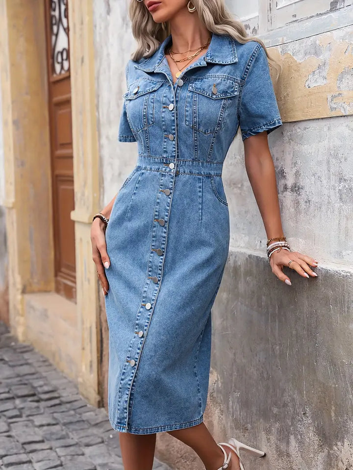 Isla - Elegant Denim Dress