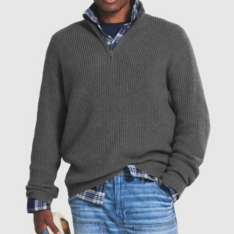 Christopher - Knitted Sweater With Zipper For Men