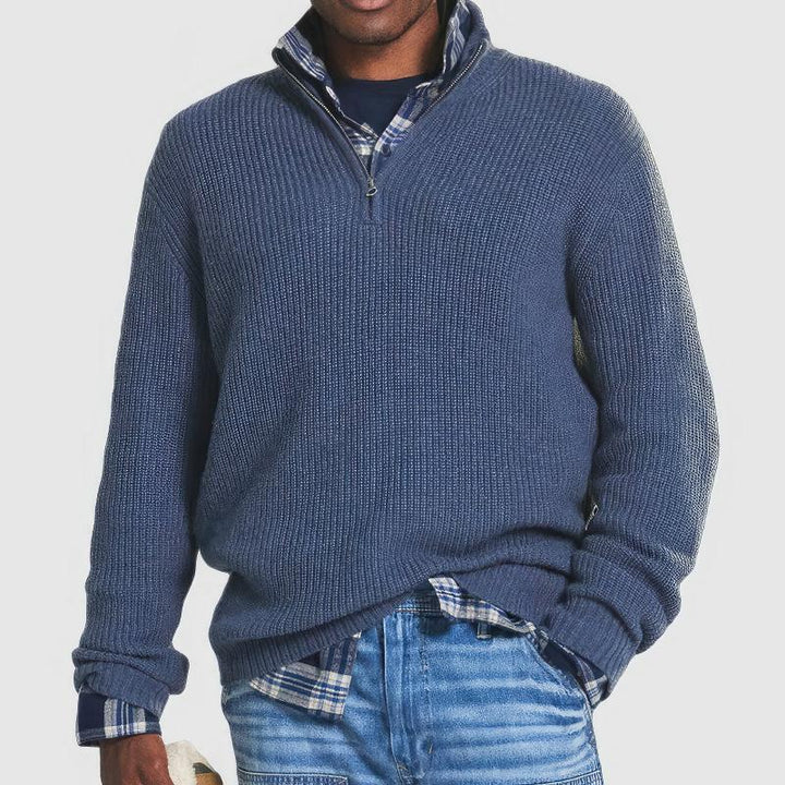 Christopher - Knitted Sweater With Zipper For Men