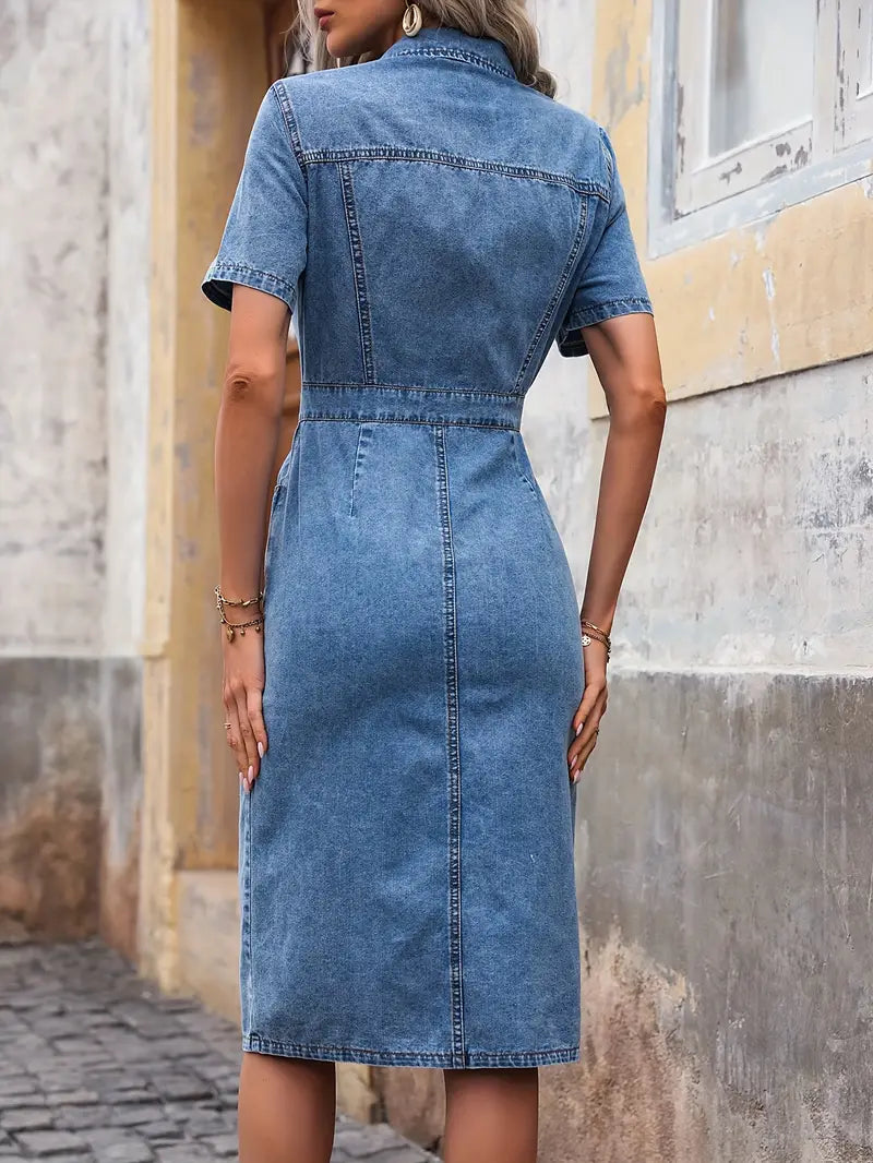 Isla - Elegant Denim Dress