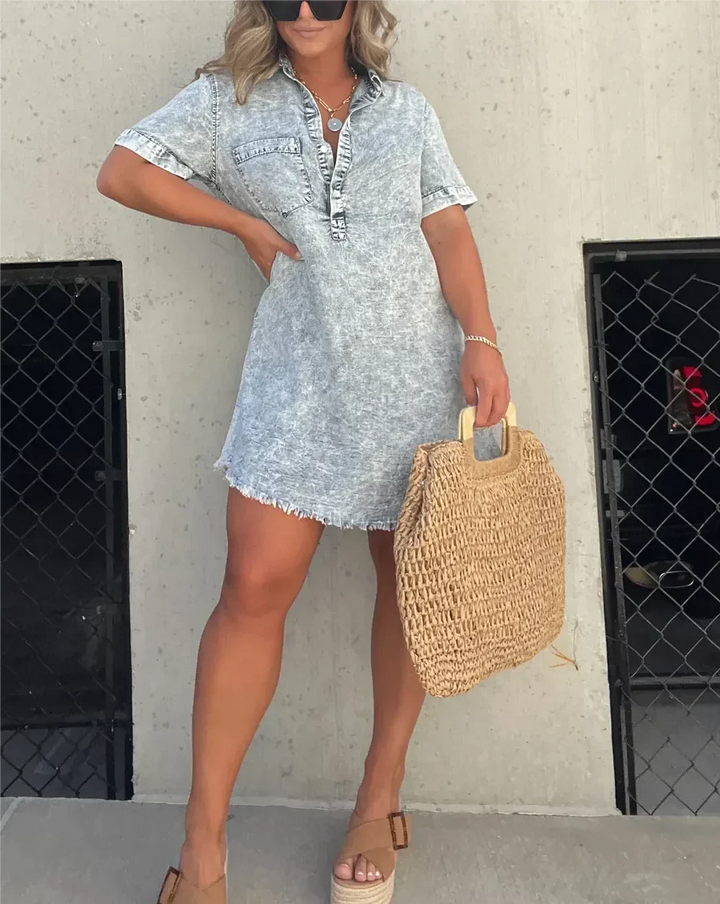 Lara - Denim Shirt Dress